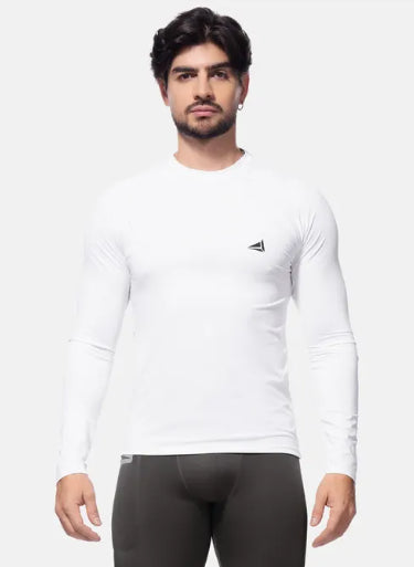 Playera Caballero Manga Larga Inizio Amarillo Neon Talla S